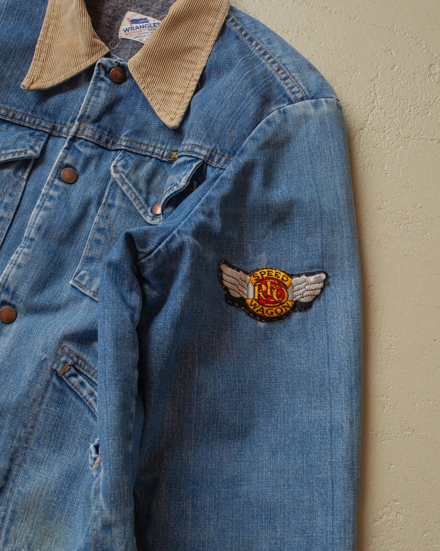 1970s Personalized lined Wrangler Denim Jacket - M