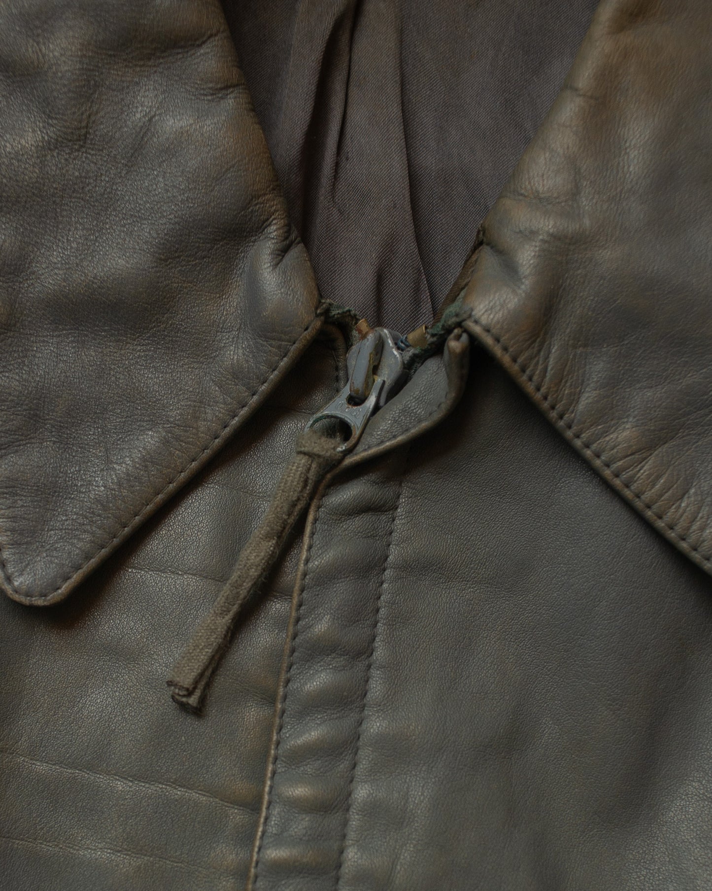1982 German Navy Uboot Leather Jacket grey - M/L