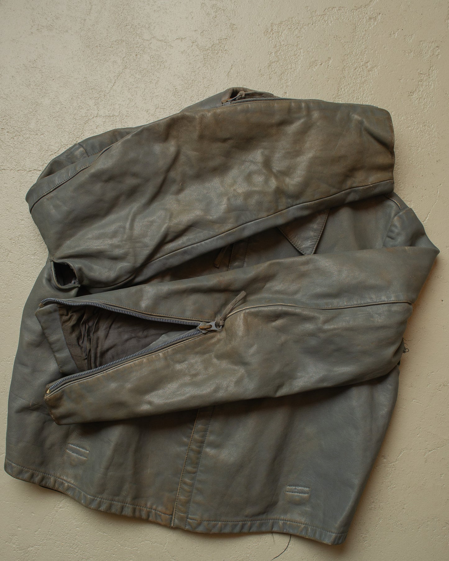 1982 German Navy Uboot Leather Jacket grey - M/L