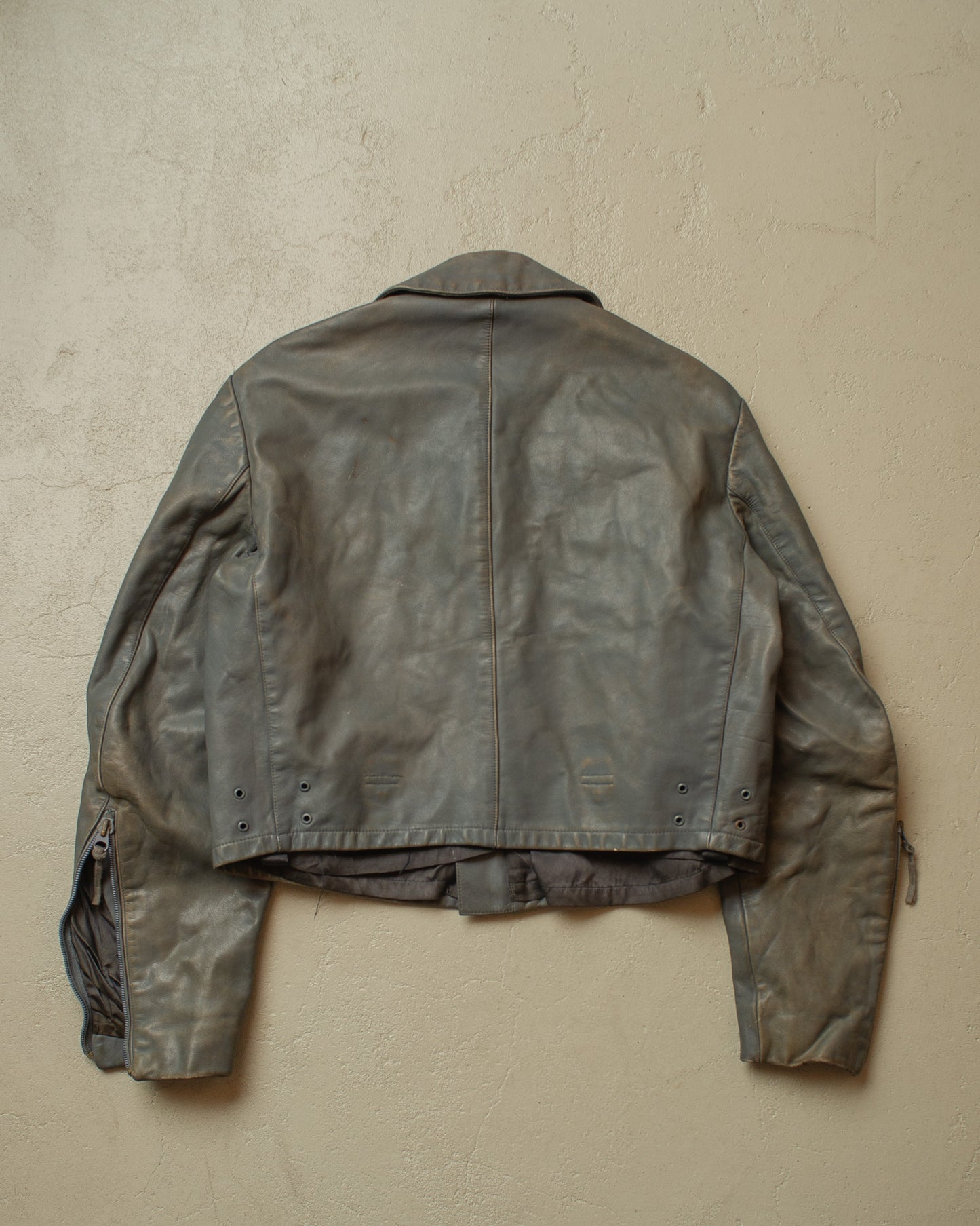 1982 German Navy Uboot Leather Jacket grey - M/L