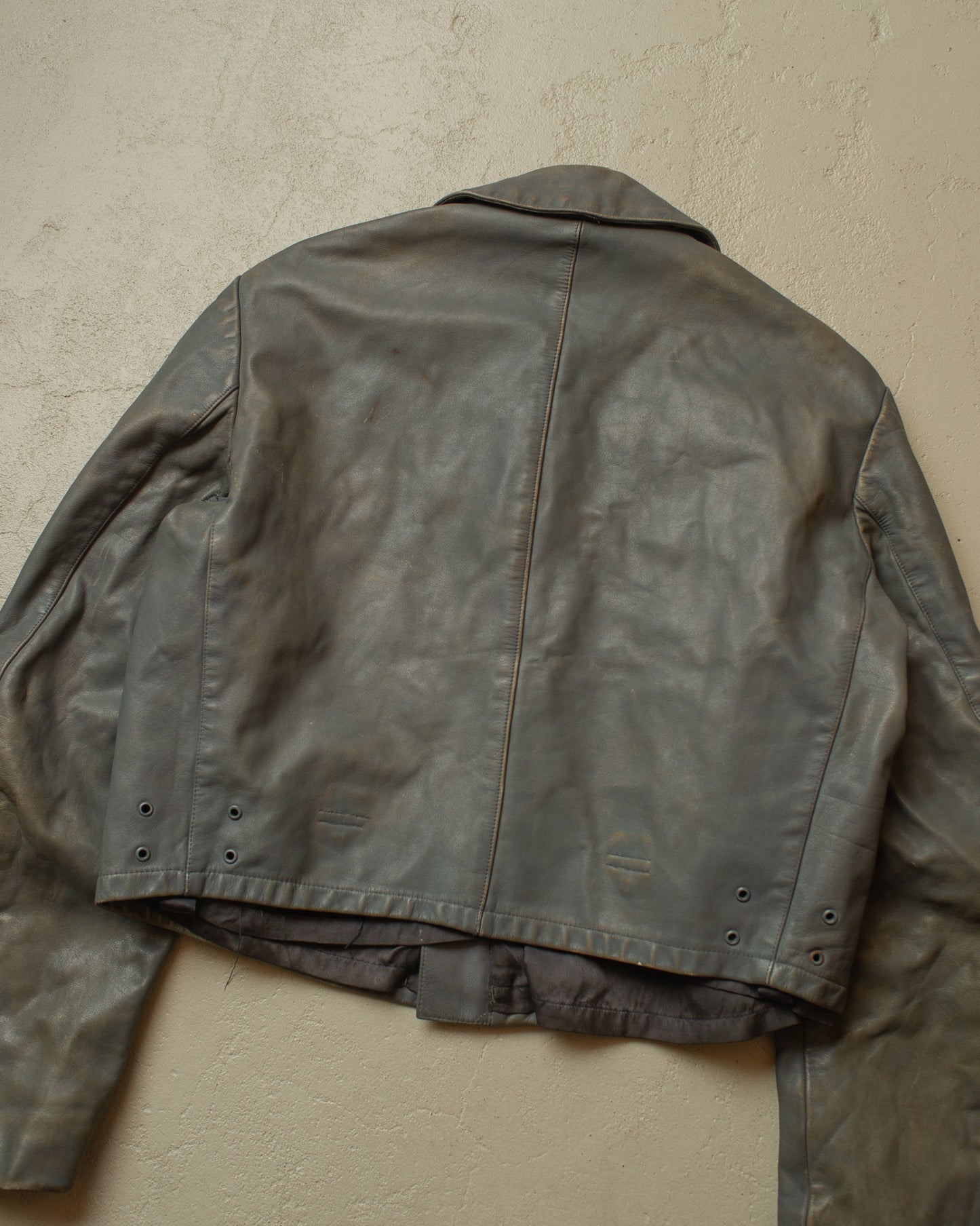 1982 German Navy Uboot Leather Jacket grey - M/L