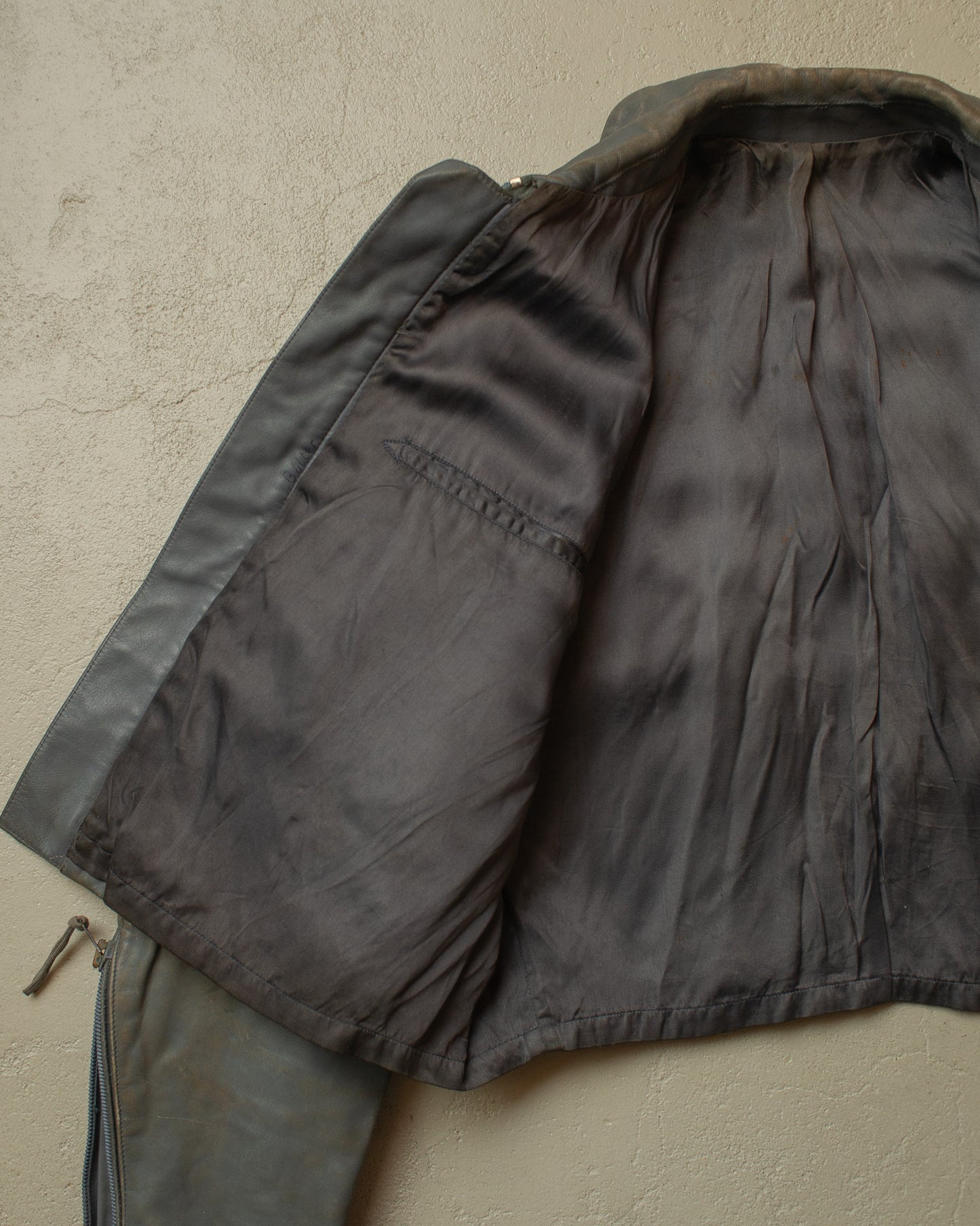 1982 German Navy Uboot Leather Jacket grey - M/L