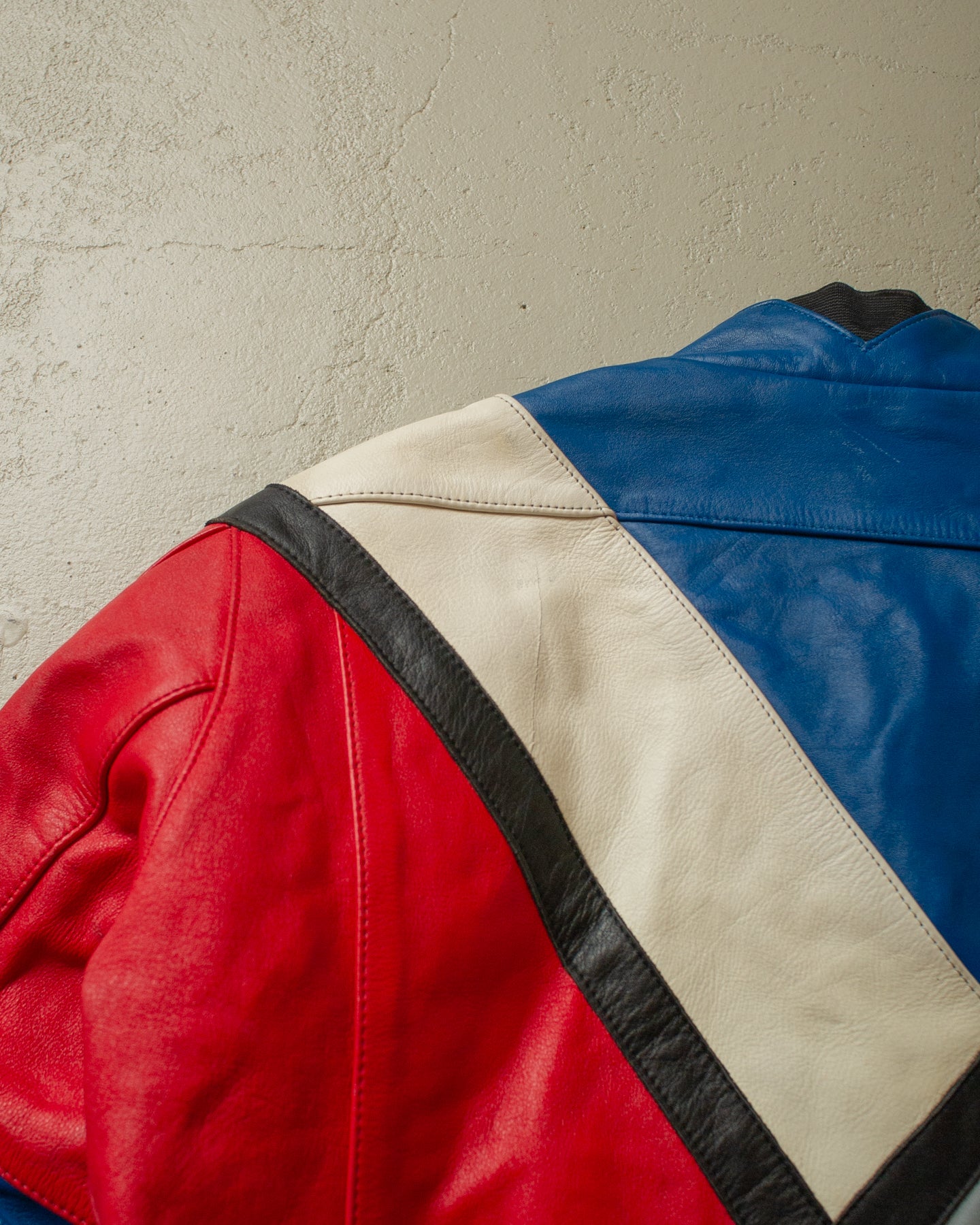 1980s Hein Gericke Colorblock Moto Leather Jacket multi - M/L