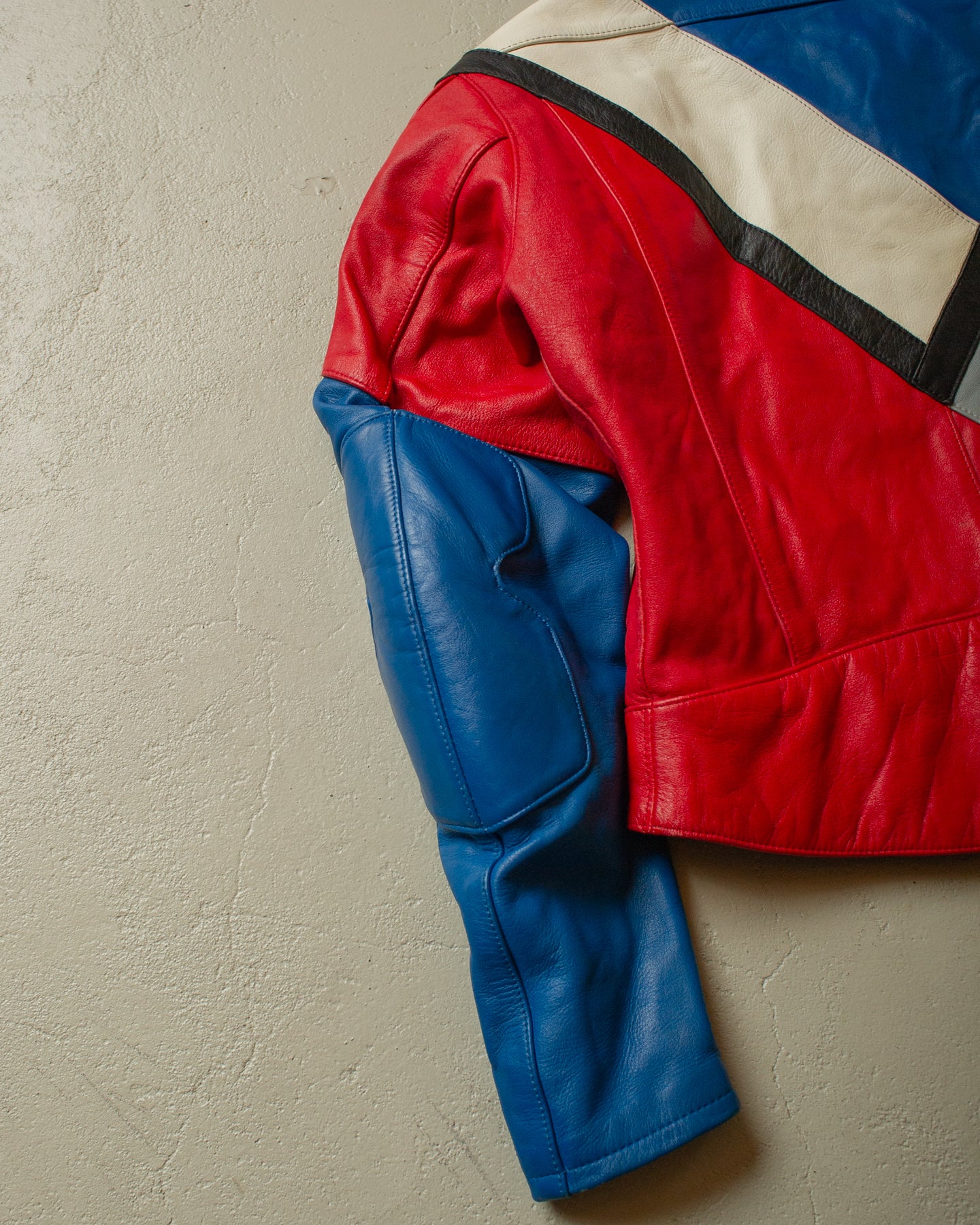 1980s Hein Gericke Colorblock Moto Leather Jacket multi - M/L