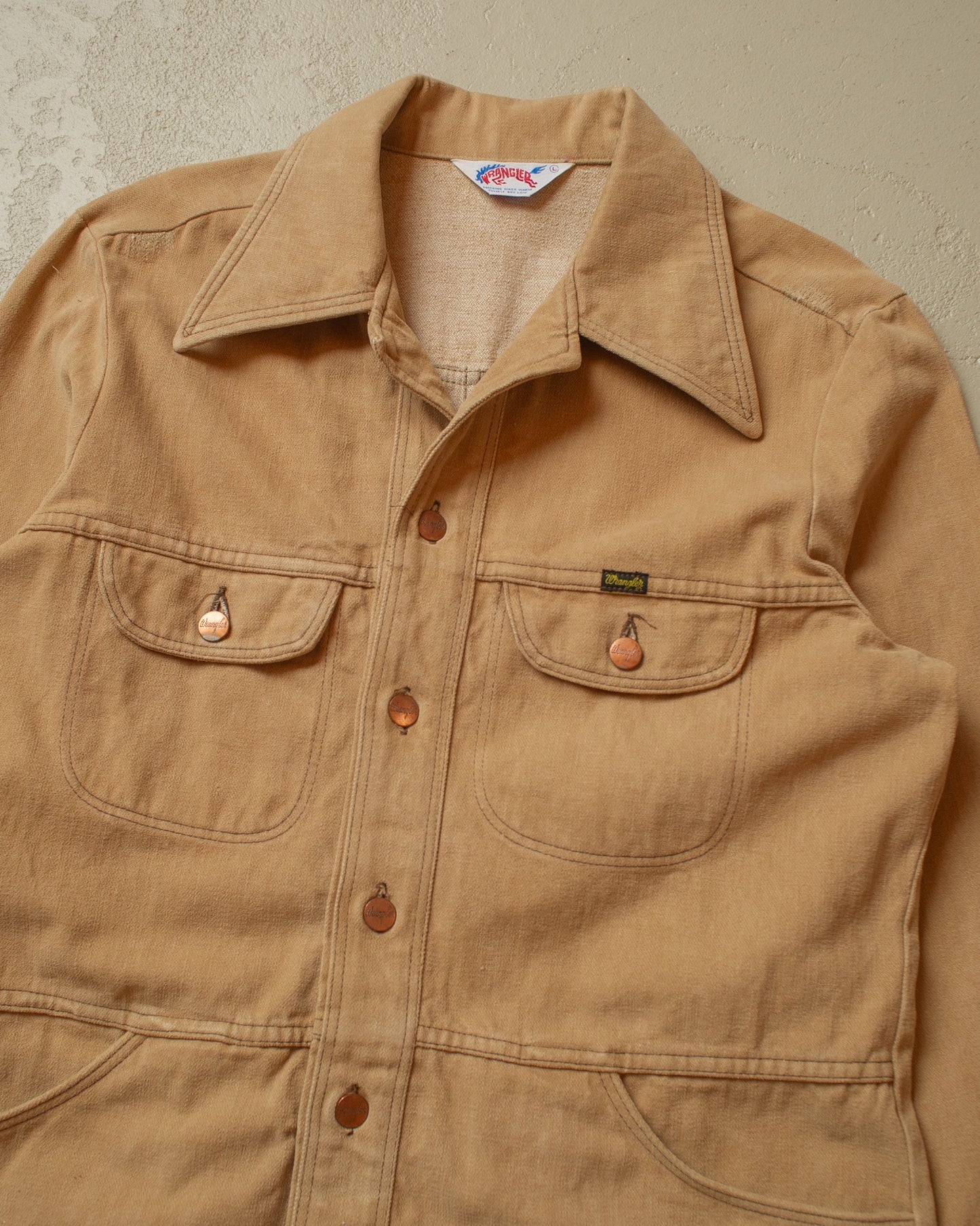 1970s Wrangler Denim Coat beige - L/XL