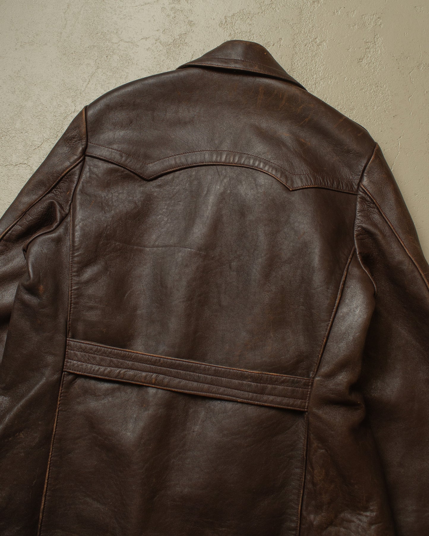 1930s German Cahocra "ADEFA" Leather Car Coat brown - M