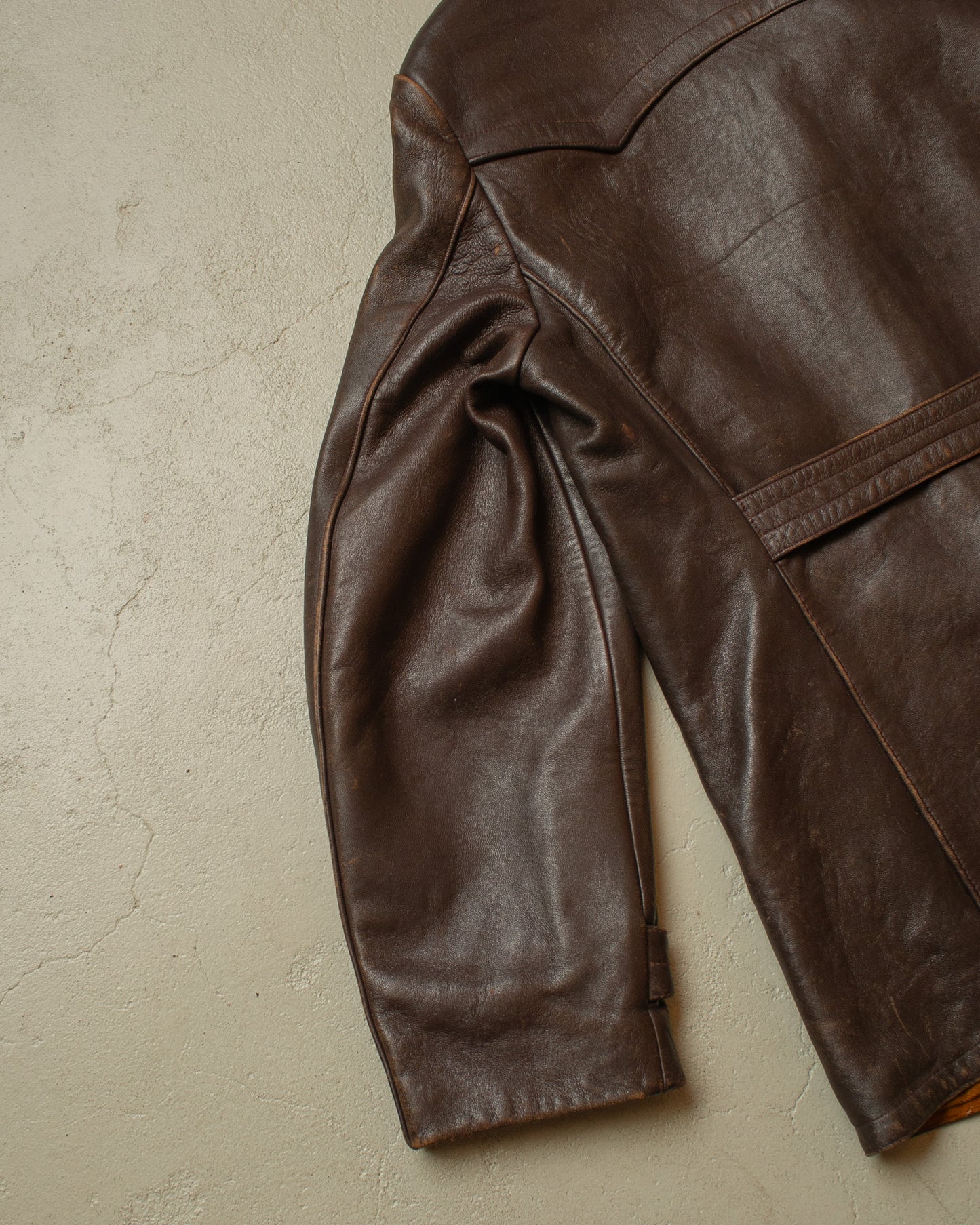 1930s German Cahocra "ADEFA" Leather Car Coat brown - M