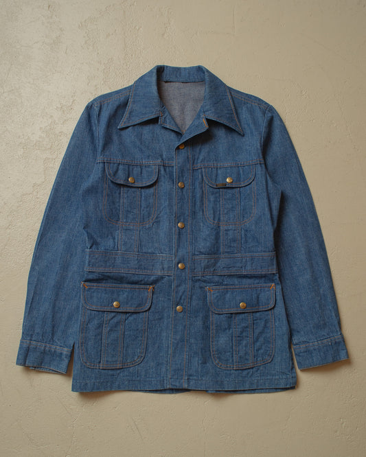1970s Lee Denim Coat Blue - L