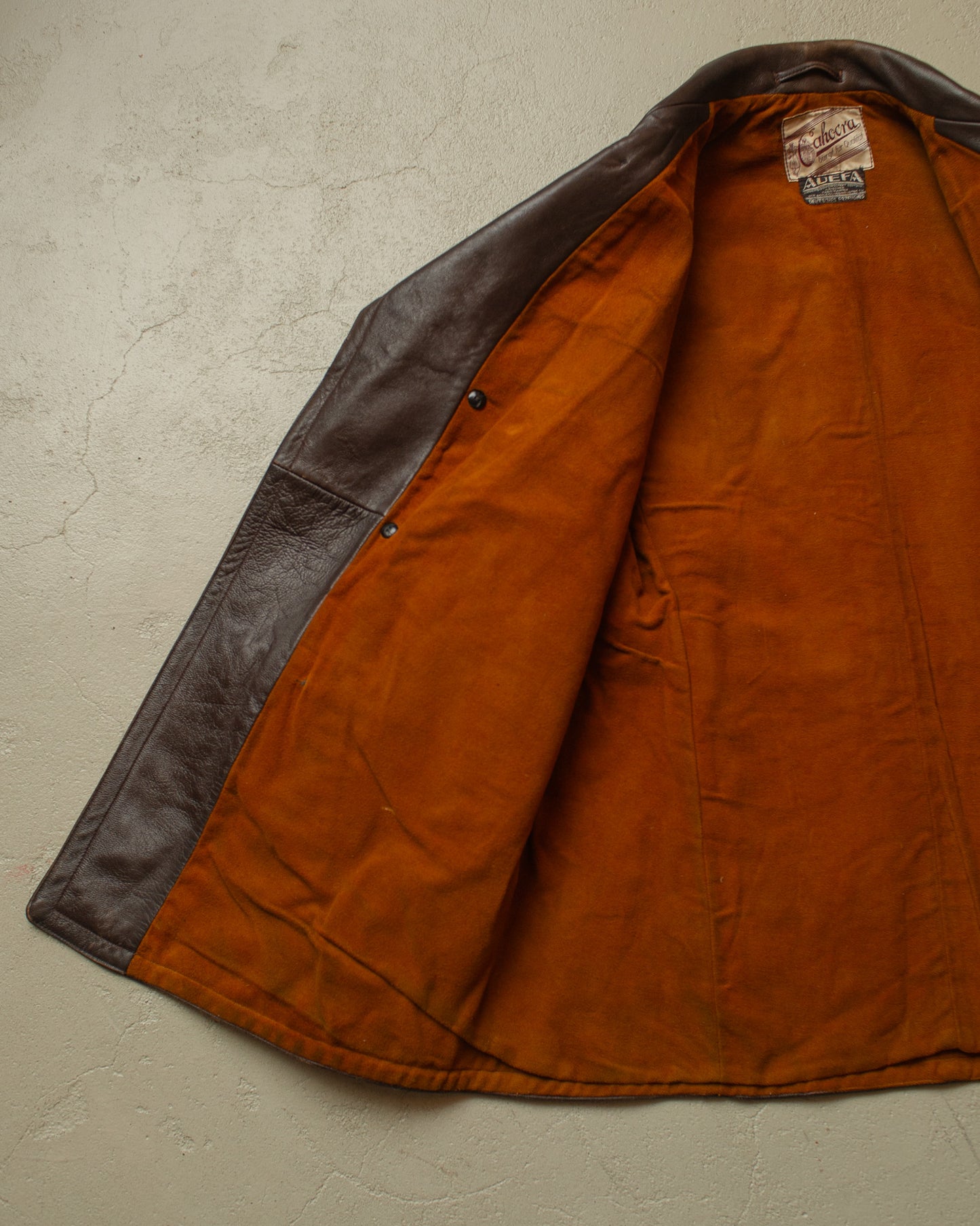 1930s German Cahocra "ADEFA" Leather Car Coat brown - M