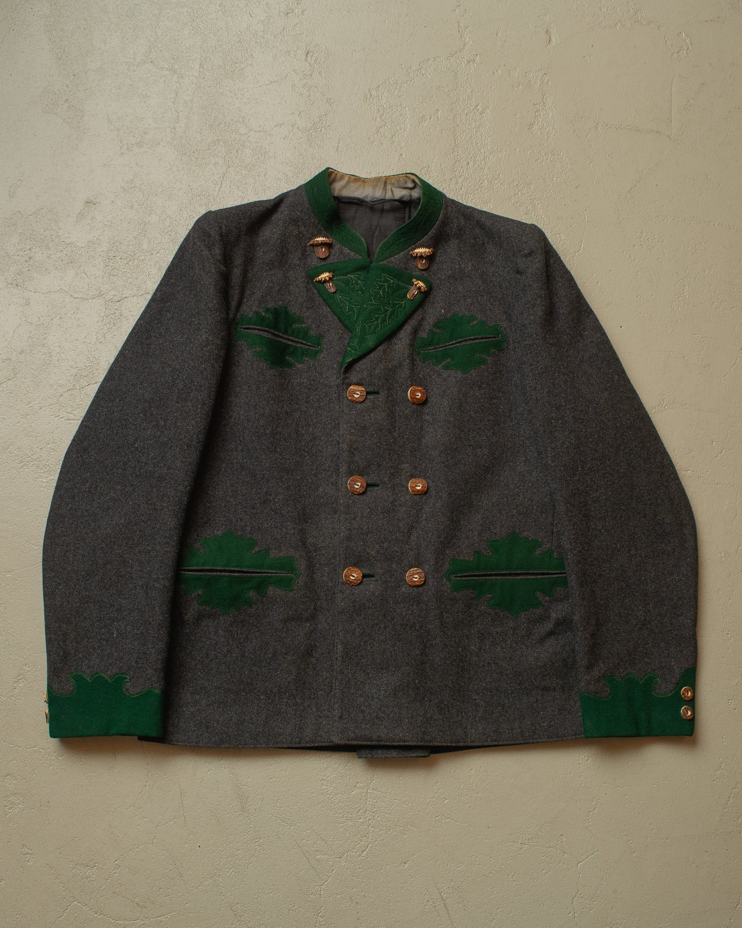 1930s German "Janker" Double breasted Traditional Jacket grey - M