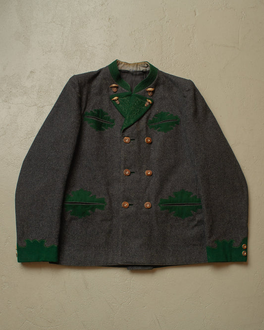 1930s German "Janker" Double breasted Traditional Jacket grey - M