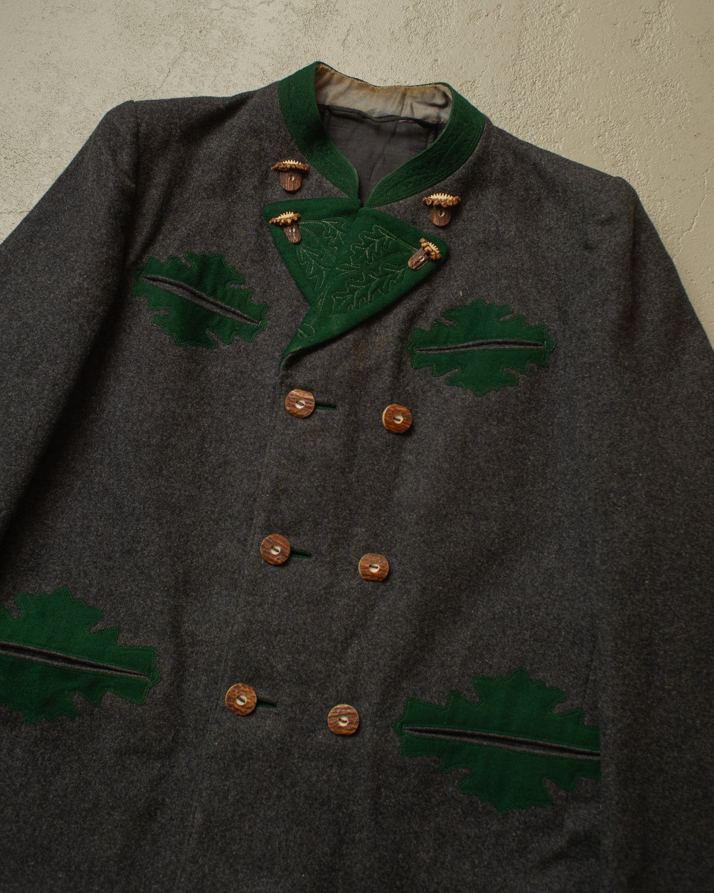 1930s German "Janker" Double breasted Traditional Jacket grey - M