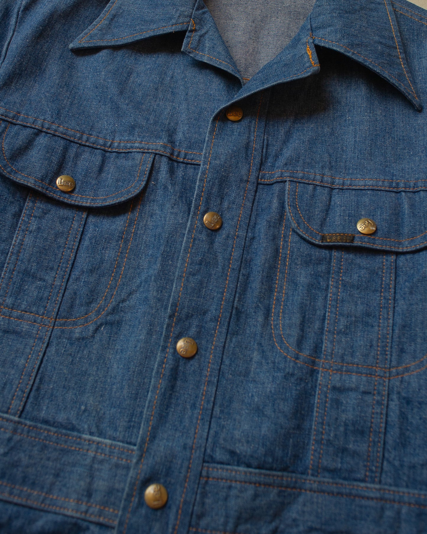 1970s Lee Denim Coat Blue - L