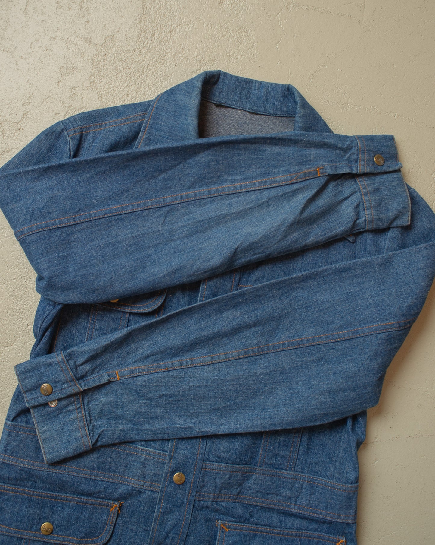 1970s Lee Denim Coat Blue - L