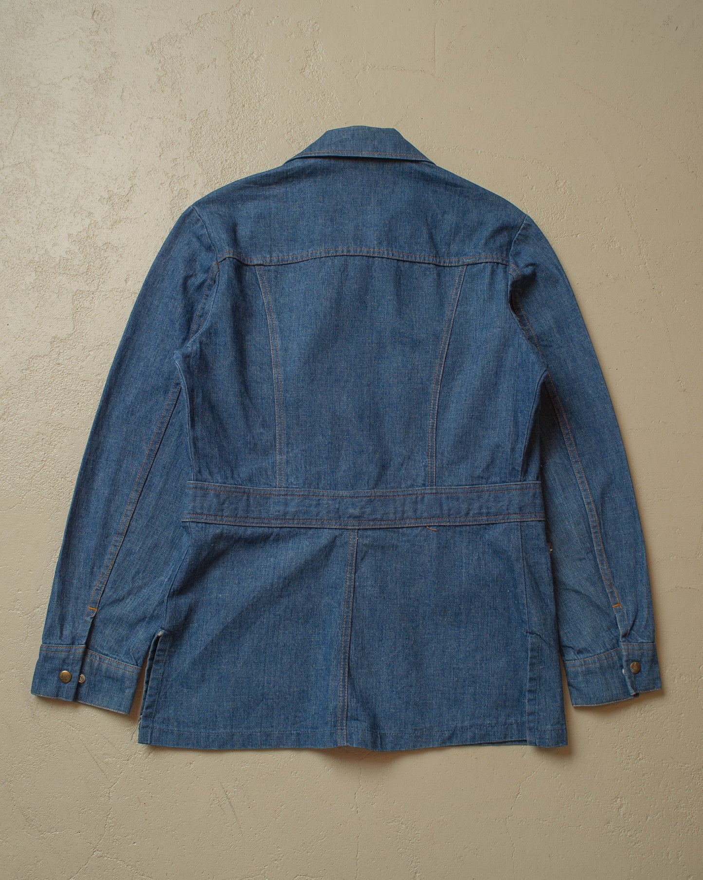 1970s Lee Denim Coat Blue - L