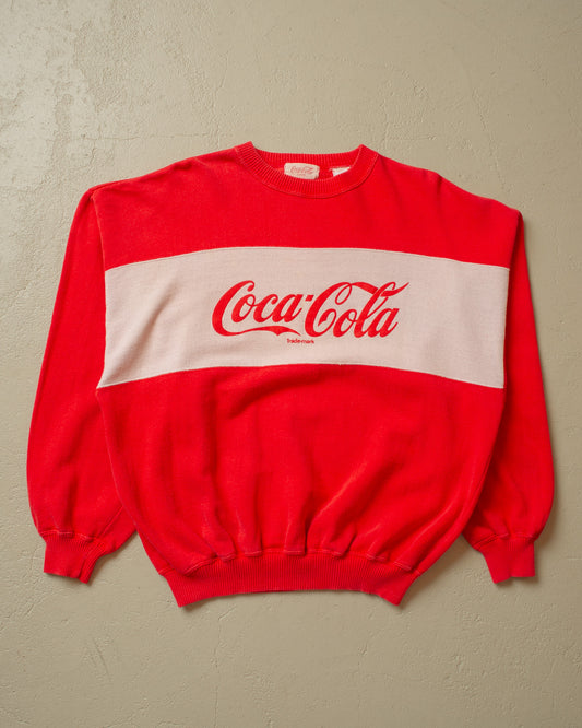 1986 Faded Coca Cola Sweatshirt red - L/XL
