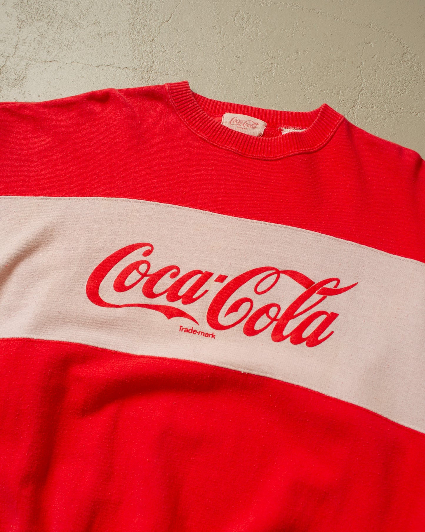 1986 Faded Coca Cola Sweatshirt red - L/XL