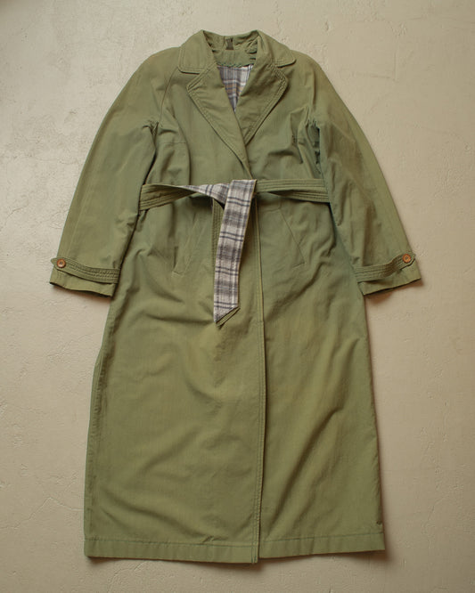 1950s German Womens Raglan Trenchcoat green - M/L