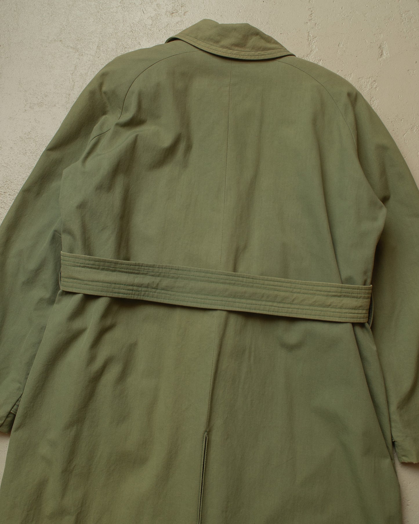 1950s German Womens Raglan Trenchcoat green - M/L