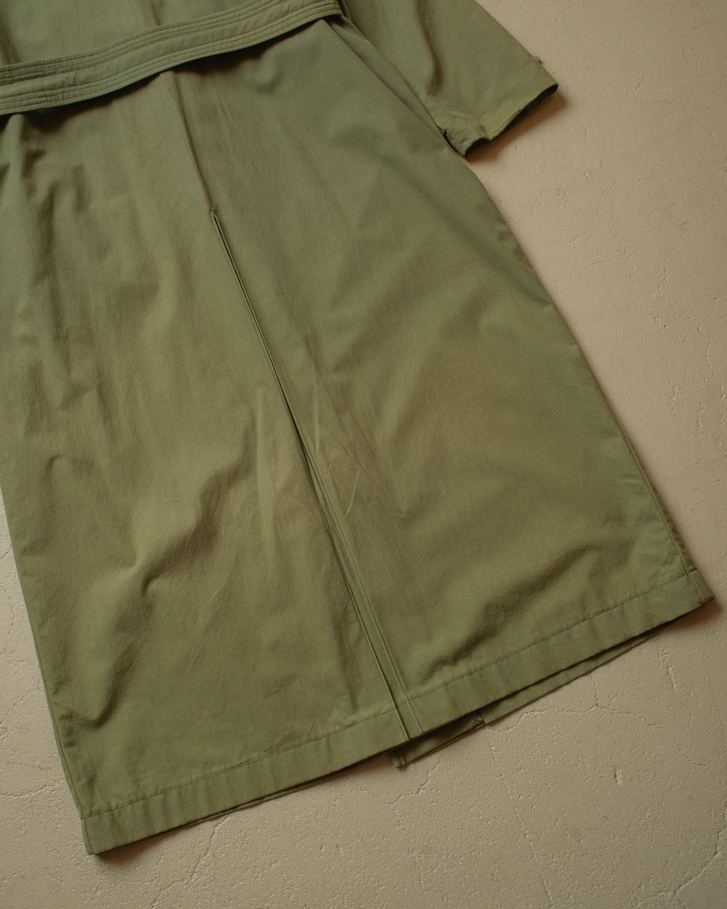 1950s German Womens Raglan Trenchcoat green - M/L