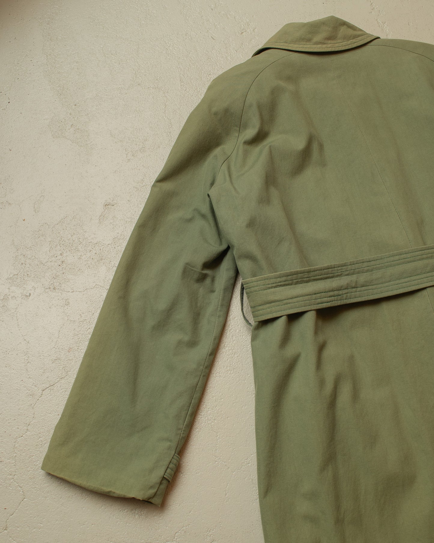 1950s German Womens Raglan Trenchcoat green - M/L