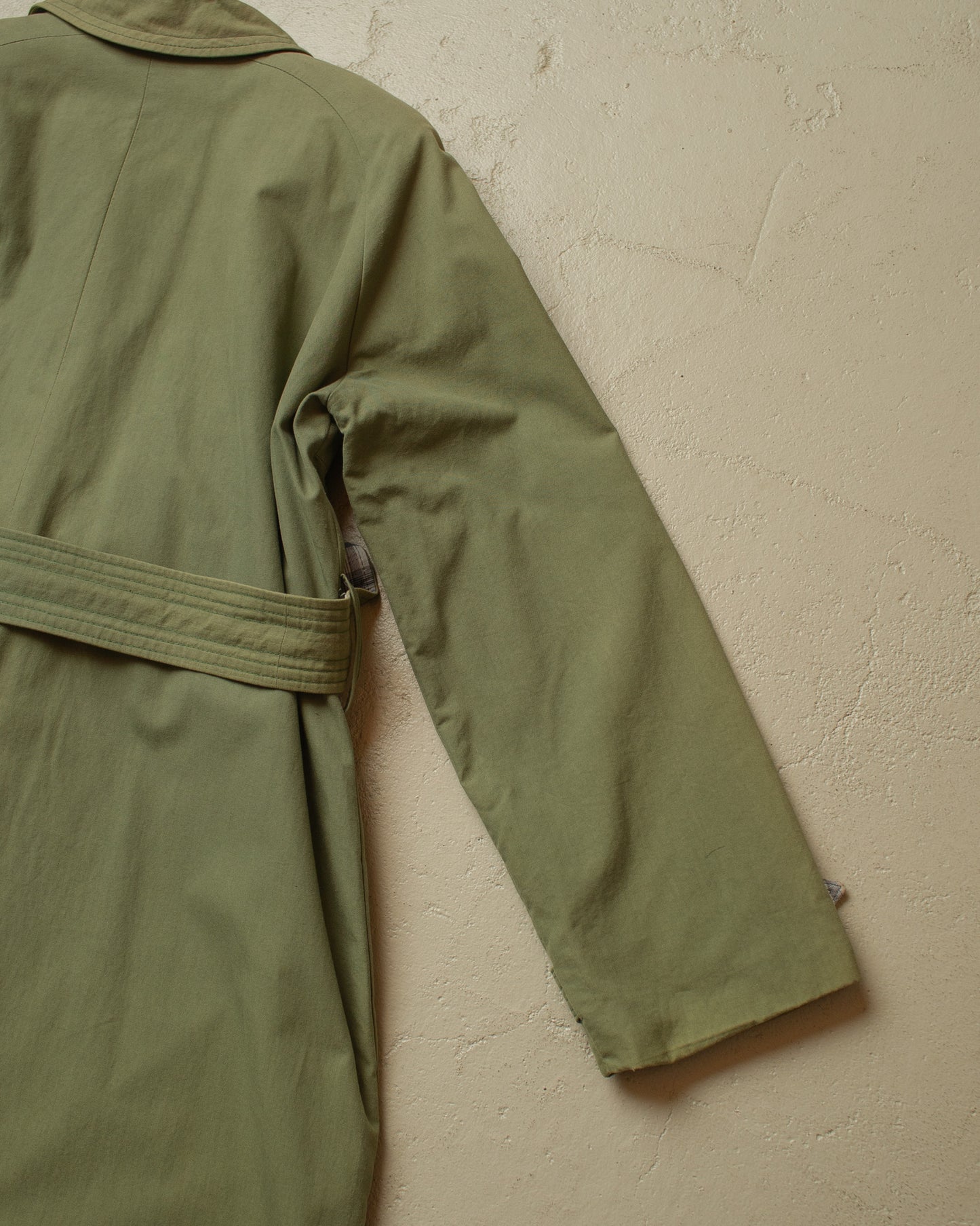 1950s German Womens Raglan Trenchcoat green - M/L