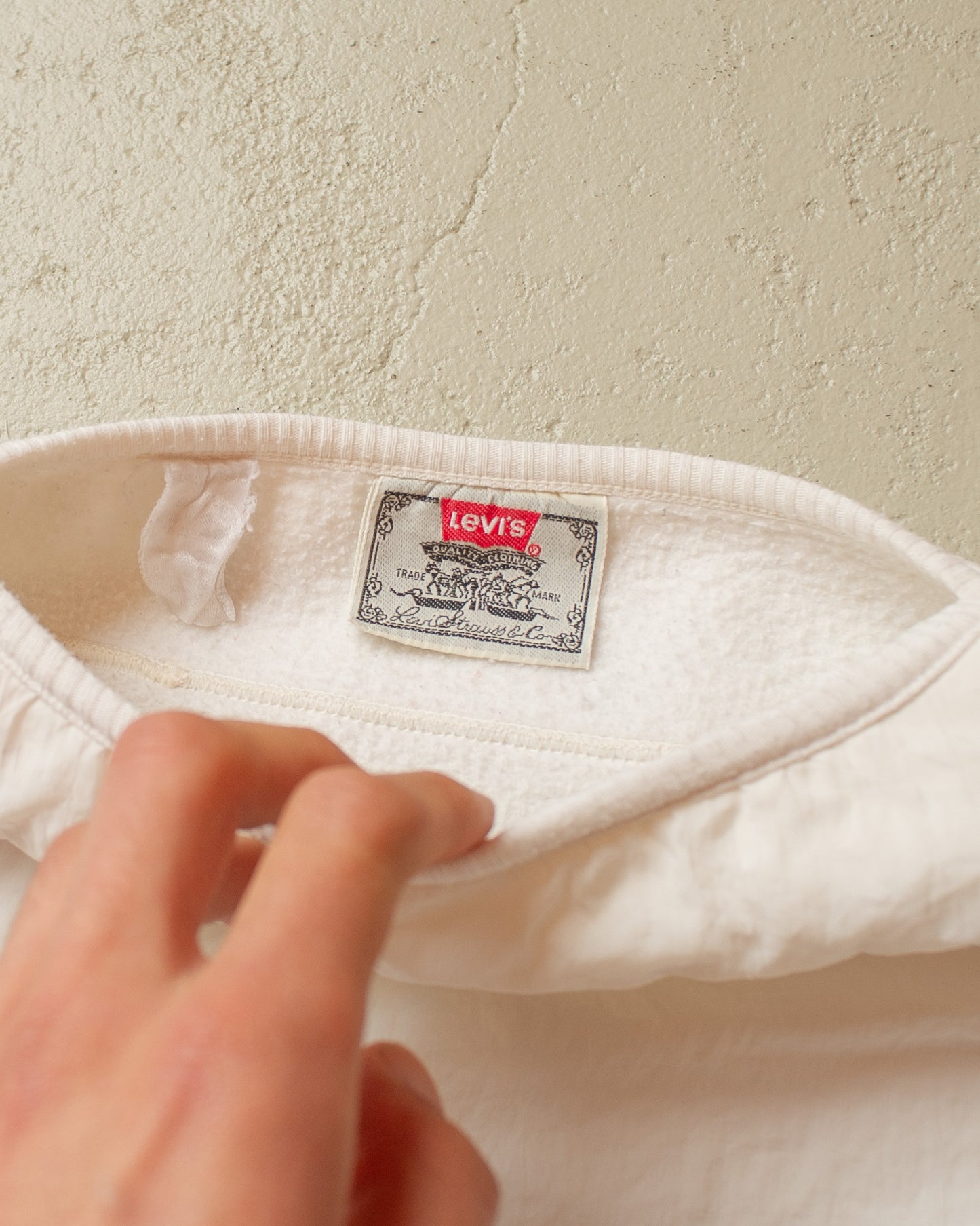 1970s/80s Levi´s Sweatshirt white - S/M