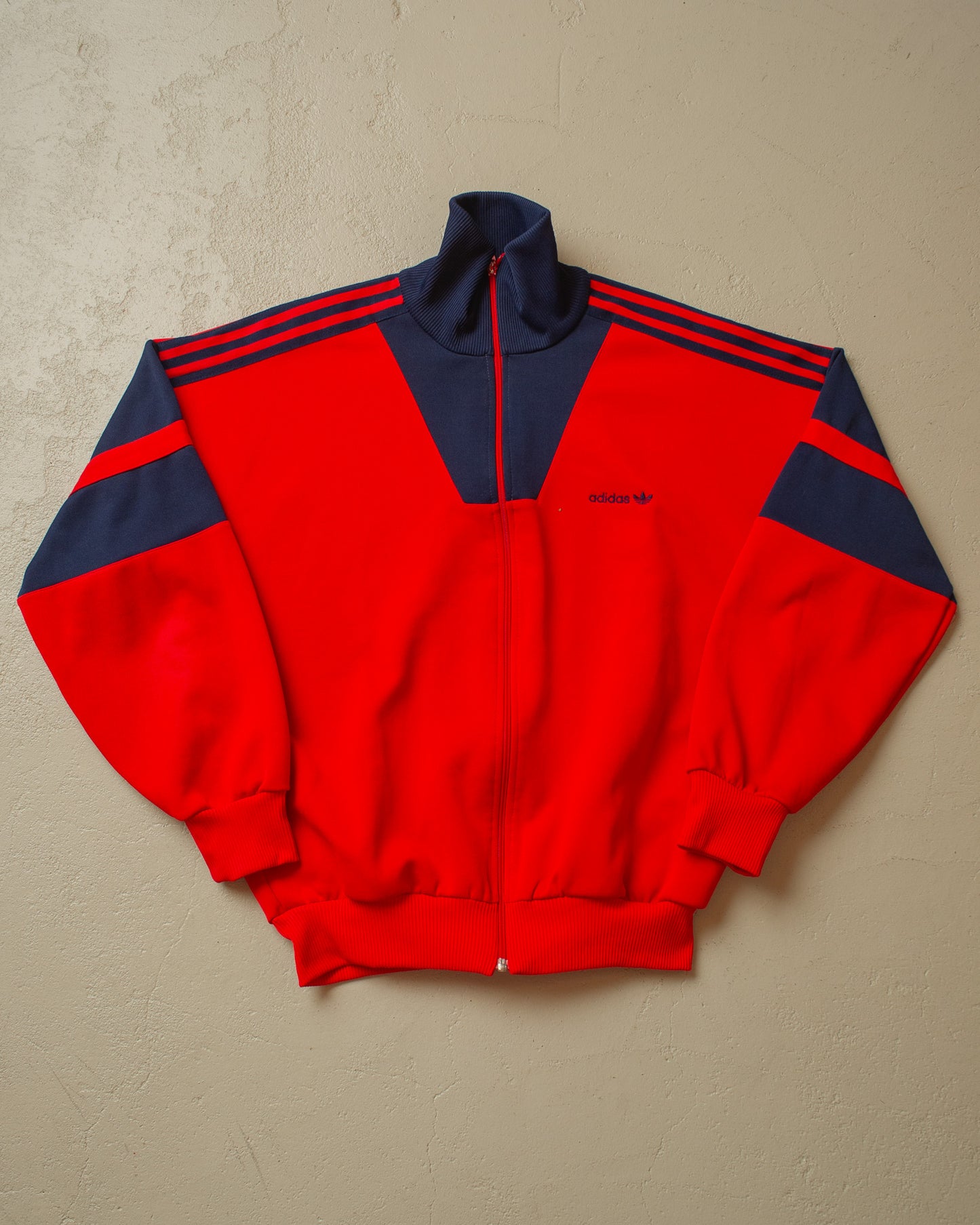 1980s Adidas Two Tone Track Jacket red/blue - L/XL
