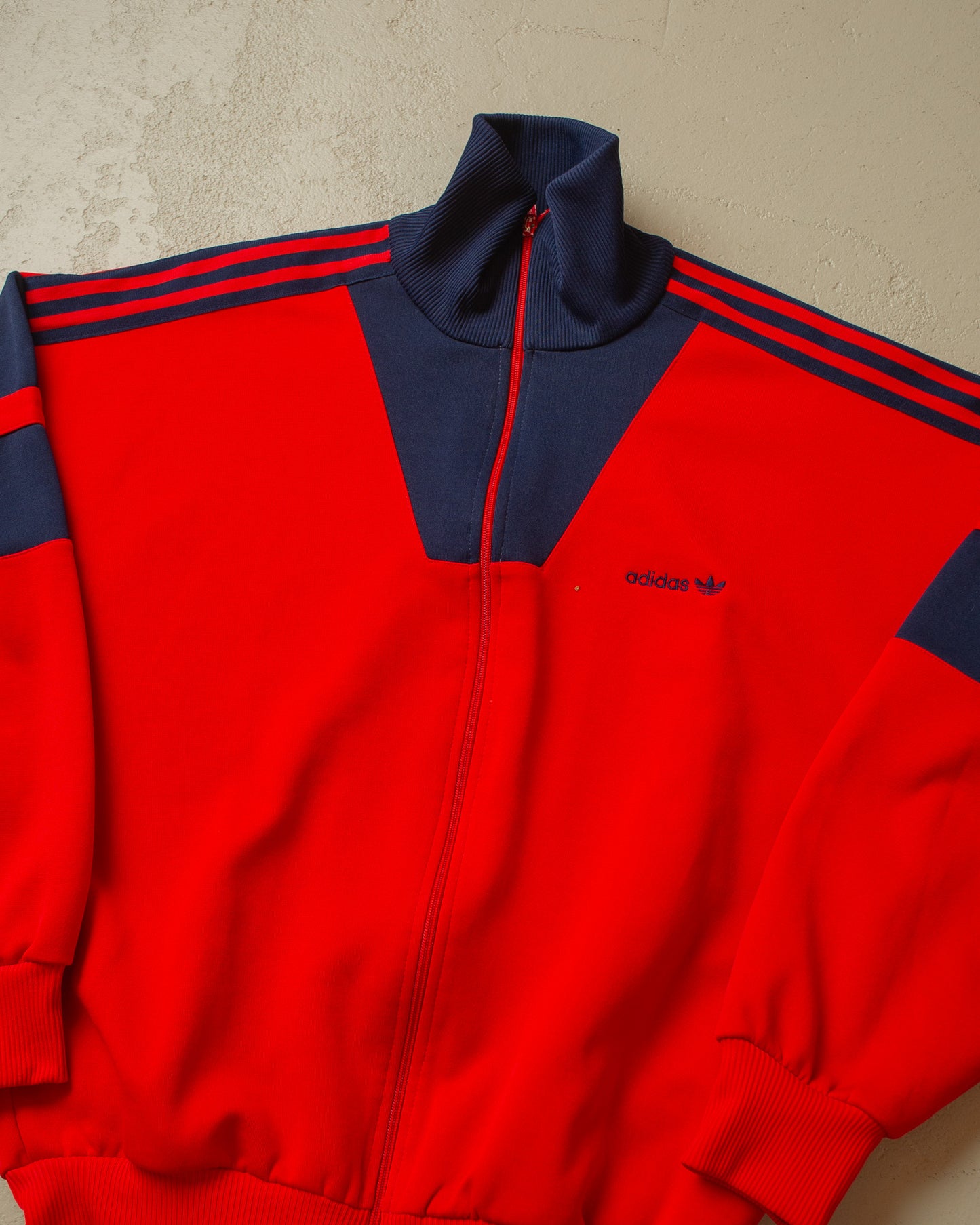 1980s Adidas Two Tone Track Jacket red/blue - L/XL