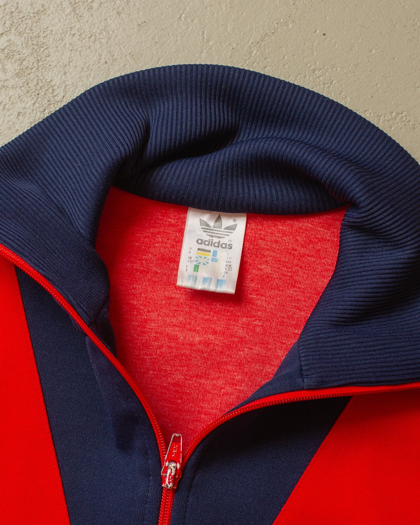 1980s Adidas Two Tone Track Jacket red/blue - L/XL