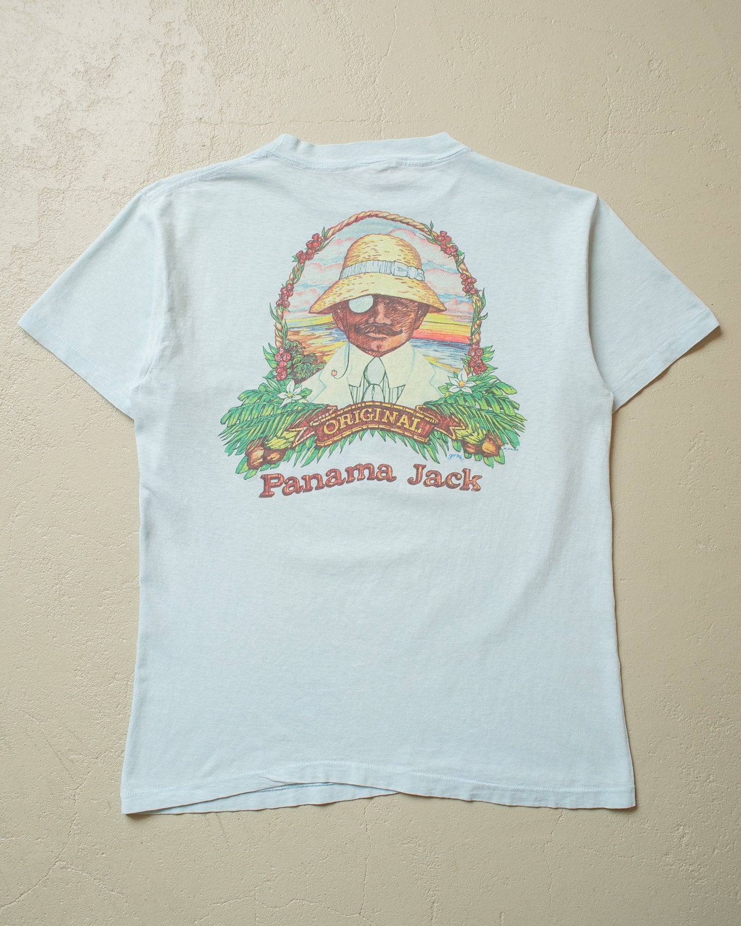 1980s Panama Jack T-shirt babyblue - M/L