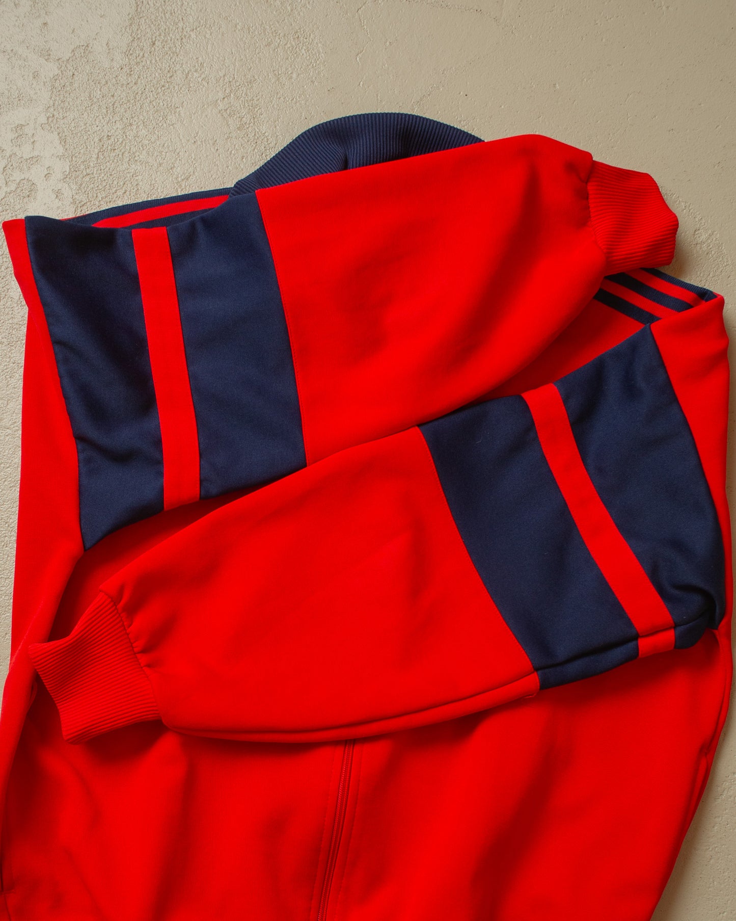 1980s Adidas Two Tone Track Jacket red/blue - L/XL