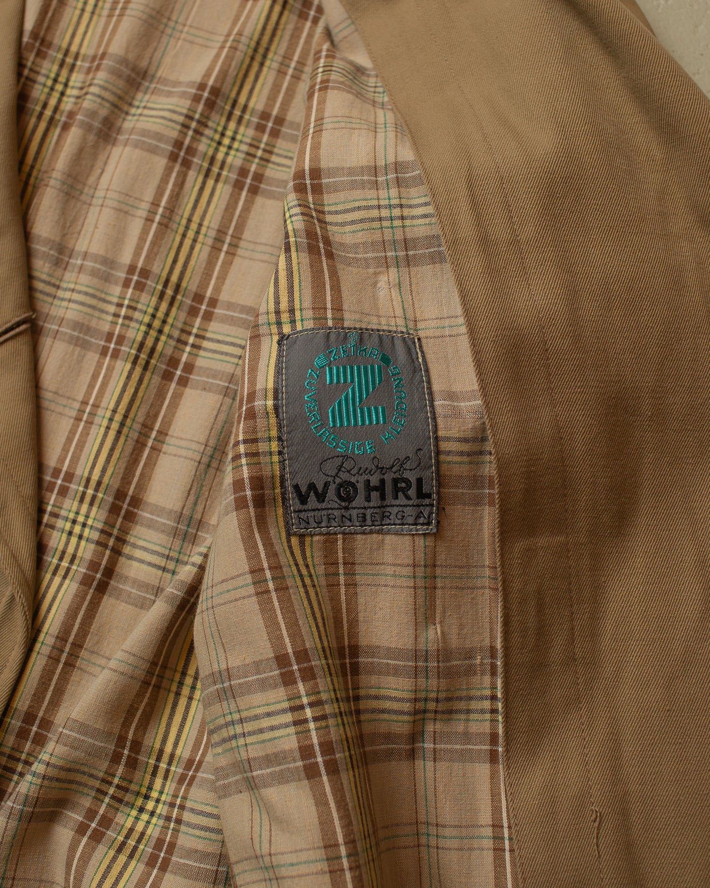 1950s German "Zetka" Double breasted Trenchcoat beige - L