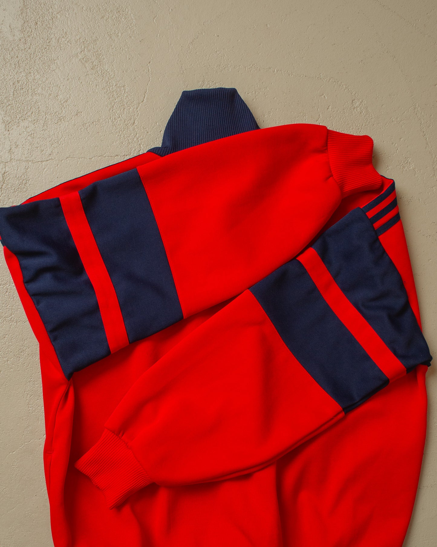 1980s Adidas Two Tone Track Jacket red/blue - L/XL