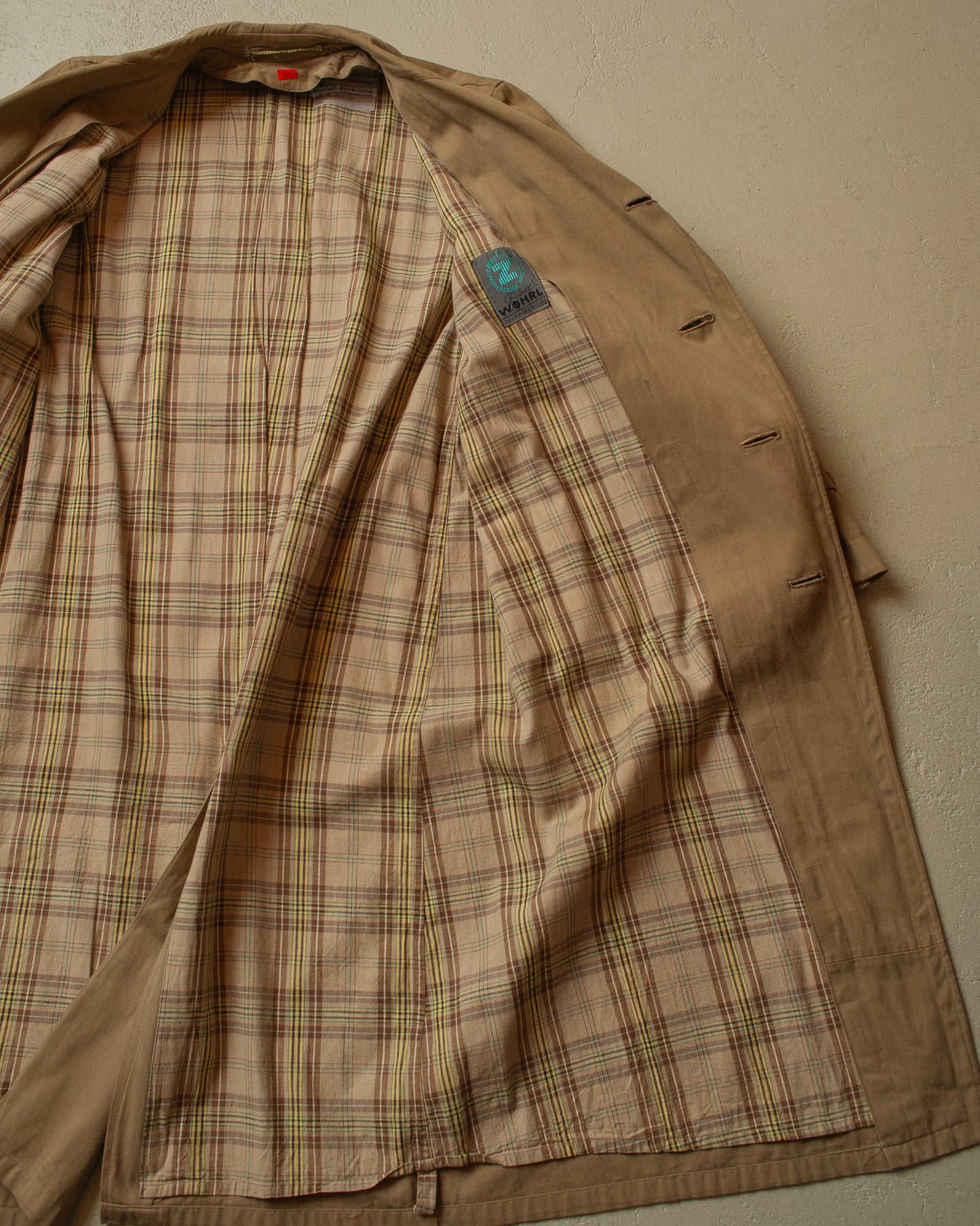 1950s German "Zetka" Double breasted Trenchcoat beige - L