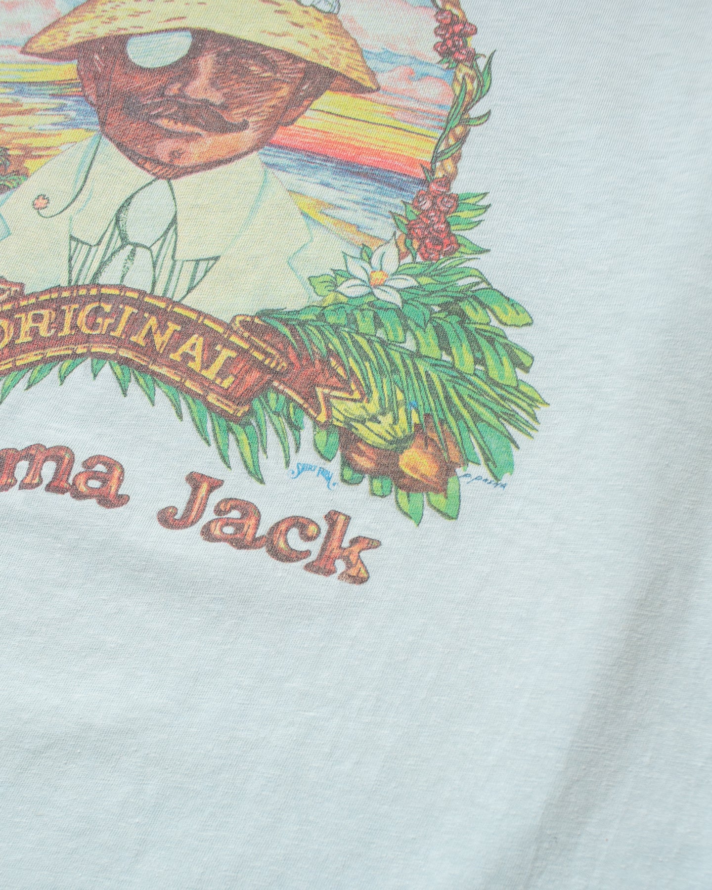 1980s Panama Jack T-shirt babyblue - M/L
