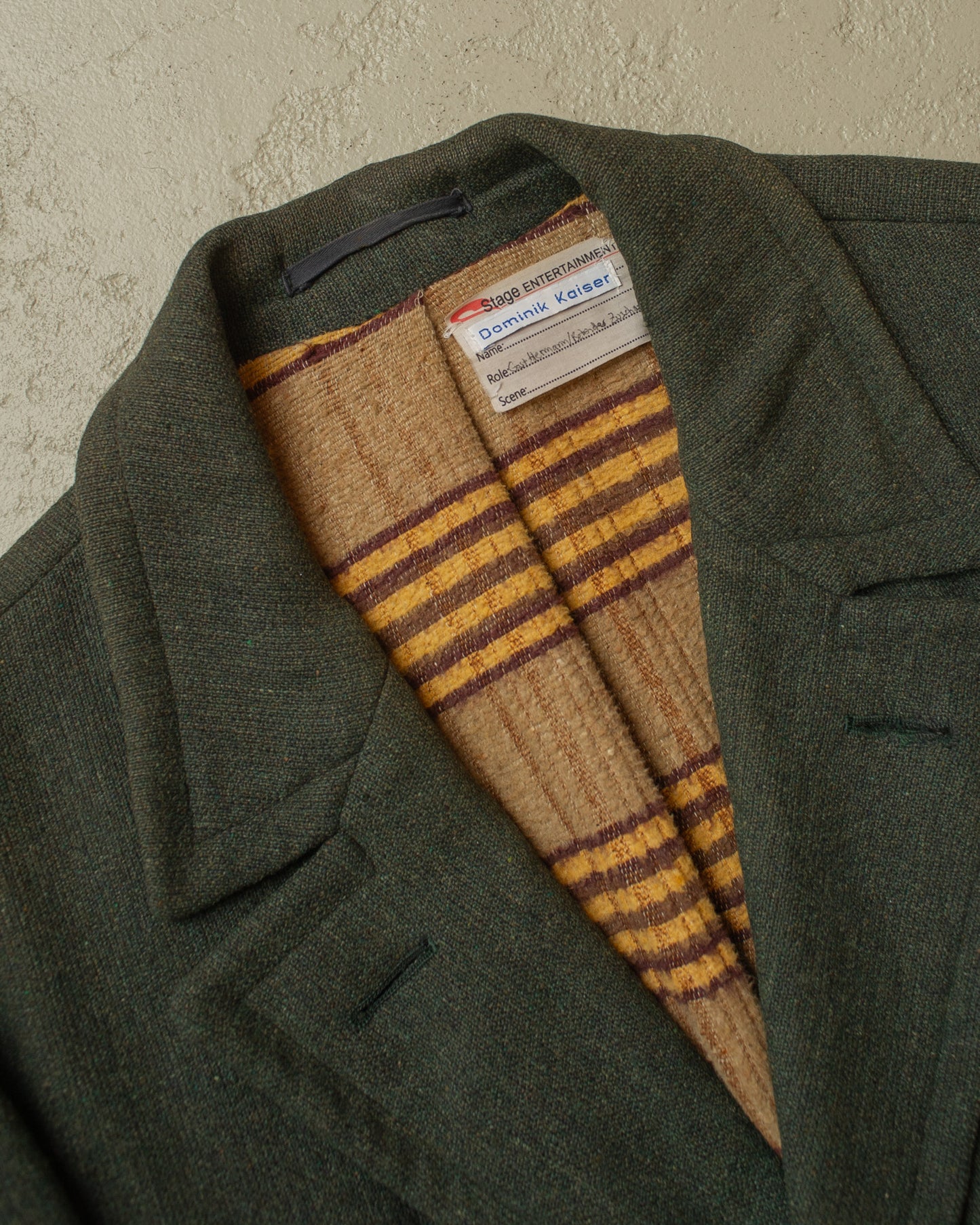 1930s German Belted Wool Short Coat green - XL