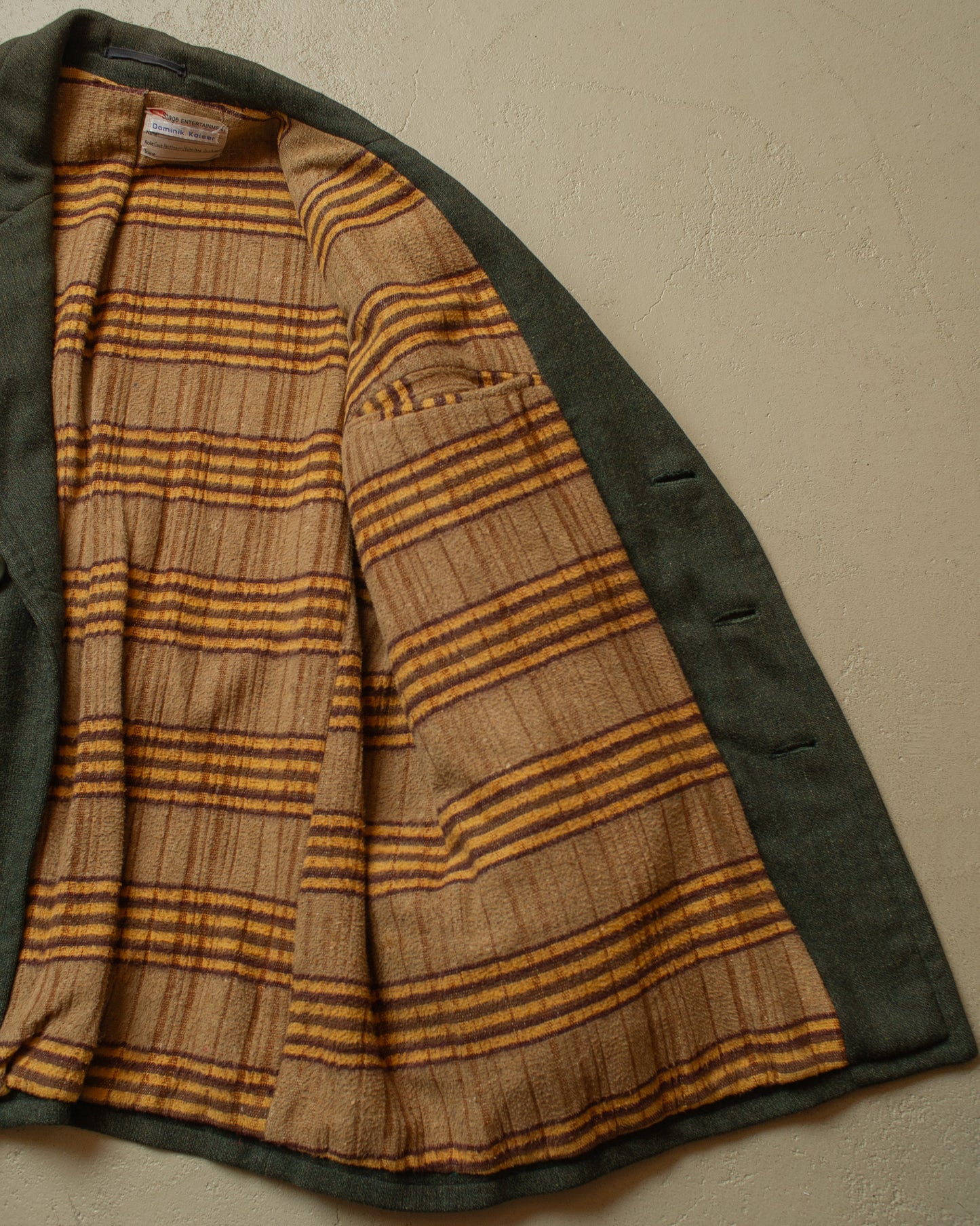 1930s German Belted Wool Short Coat green - XL