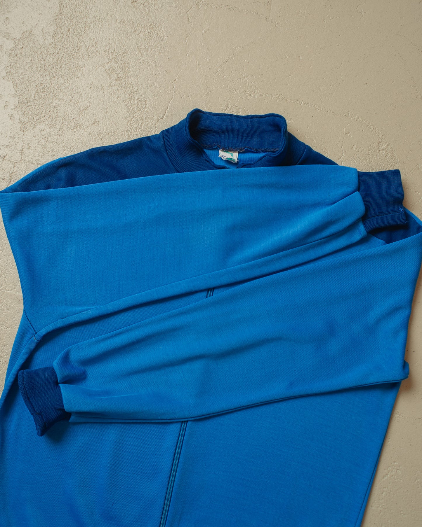 1970s Puma light Two Tone Track Jacket blue - M