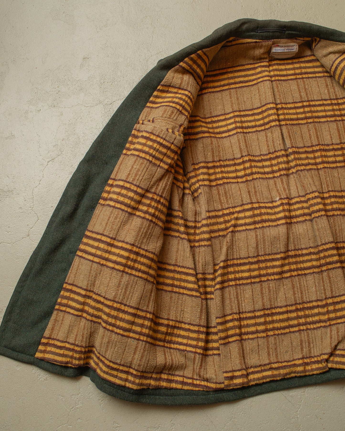 1930s German Belted Wool Short Coat green - XL