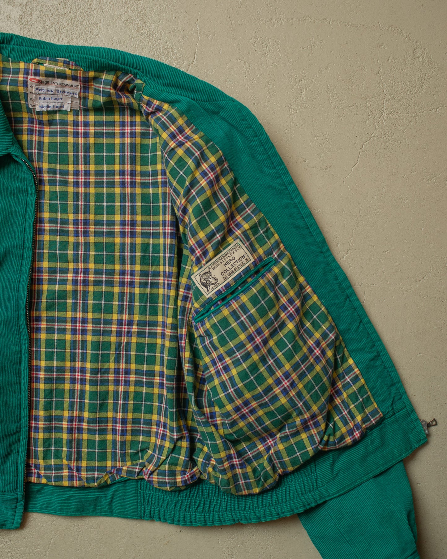 1940s/50s Reproduction Corduroy Jacket turquoise - L/XL