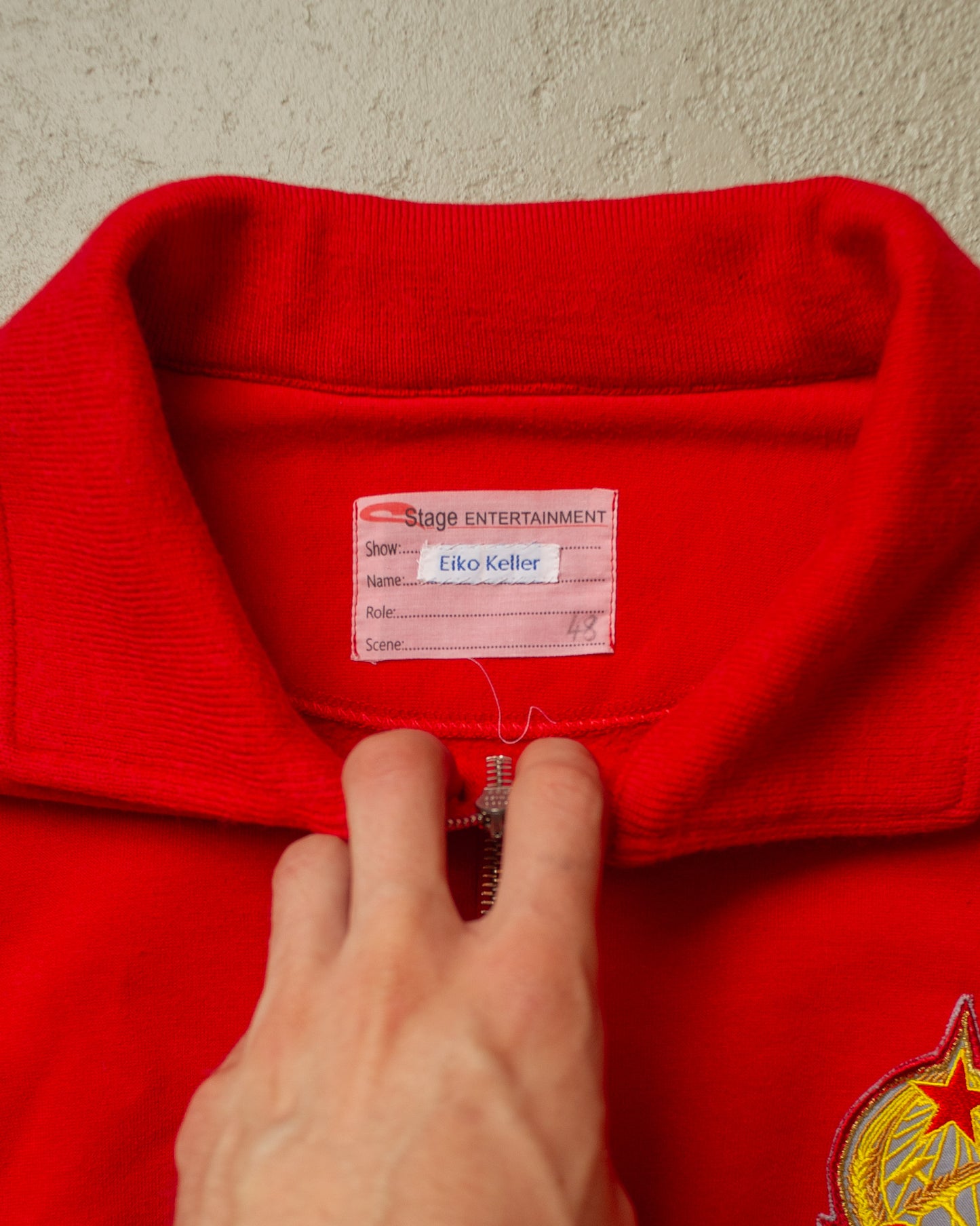 1950s Reproduction Hungary Zip Sweatshirt red - XL