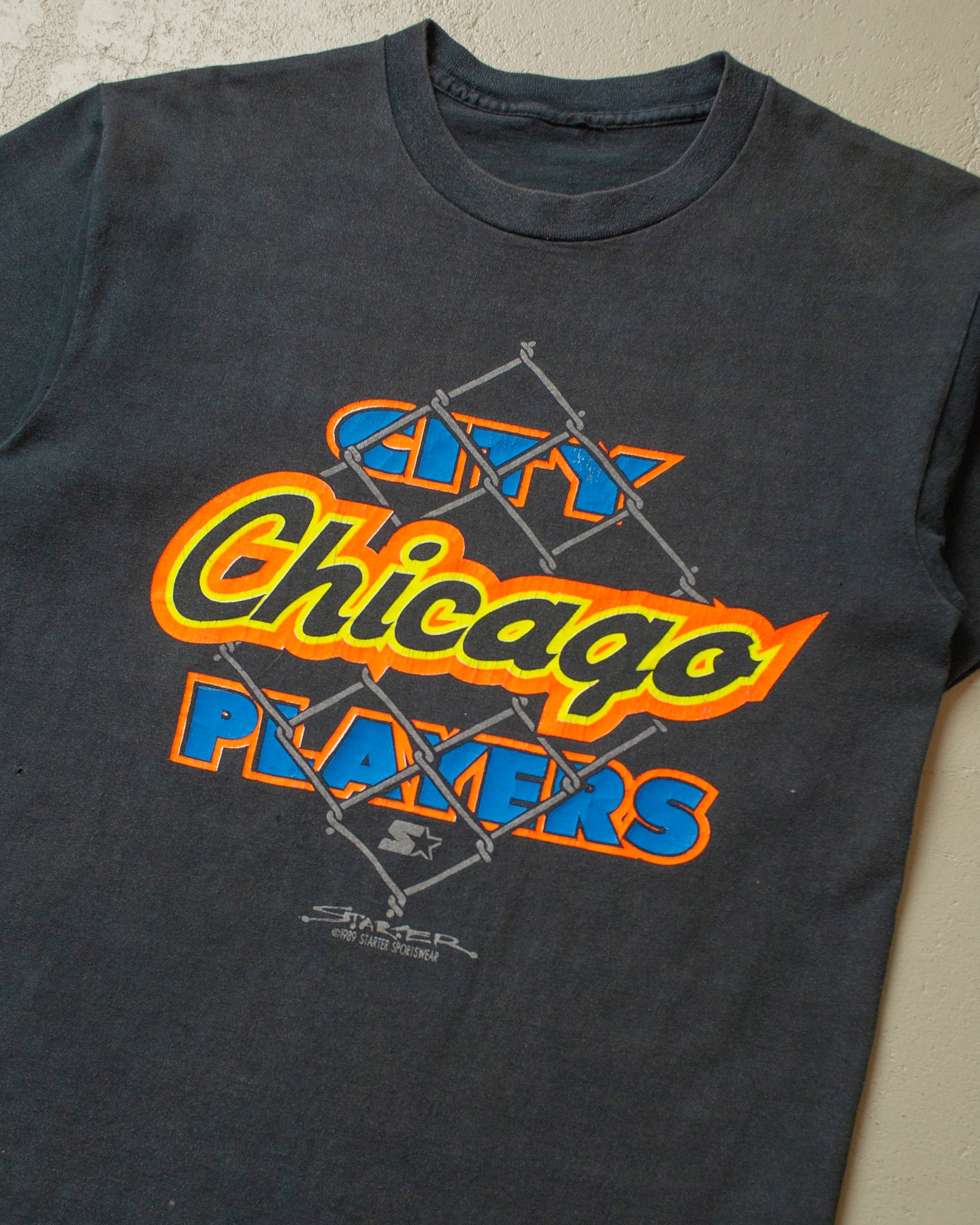 1988 Starter Chicago City Players T-shirt faded black - S