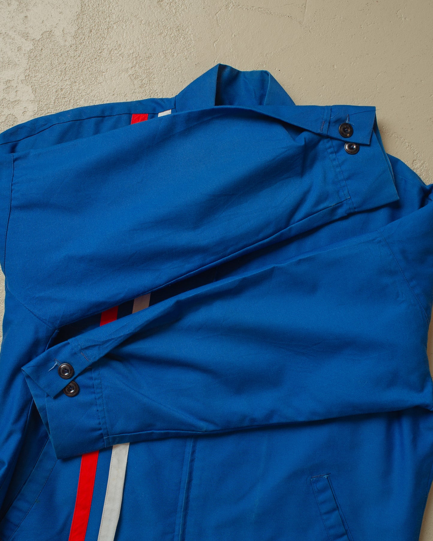 1960s/70s lined Racing Work Jacket blue - L/XL