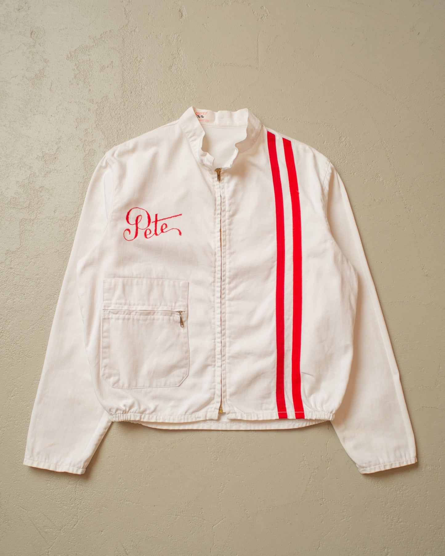 1960s Worth "Pete" Racing Jacket white/red - M