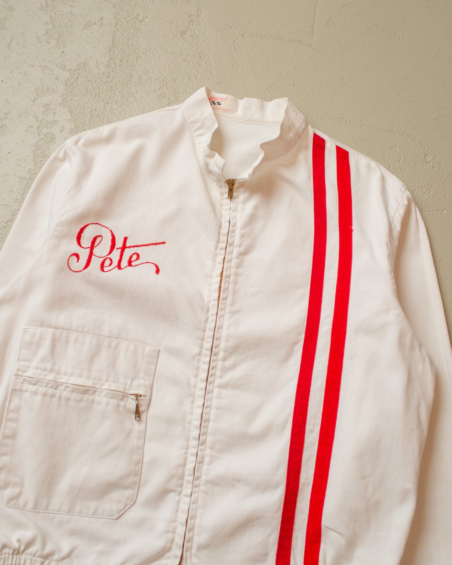 1960s Worth "Pete" Racing Jacket white/red - M