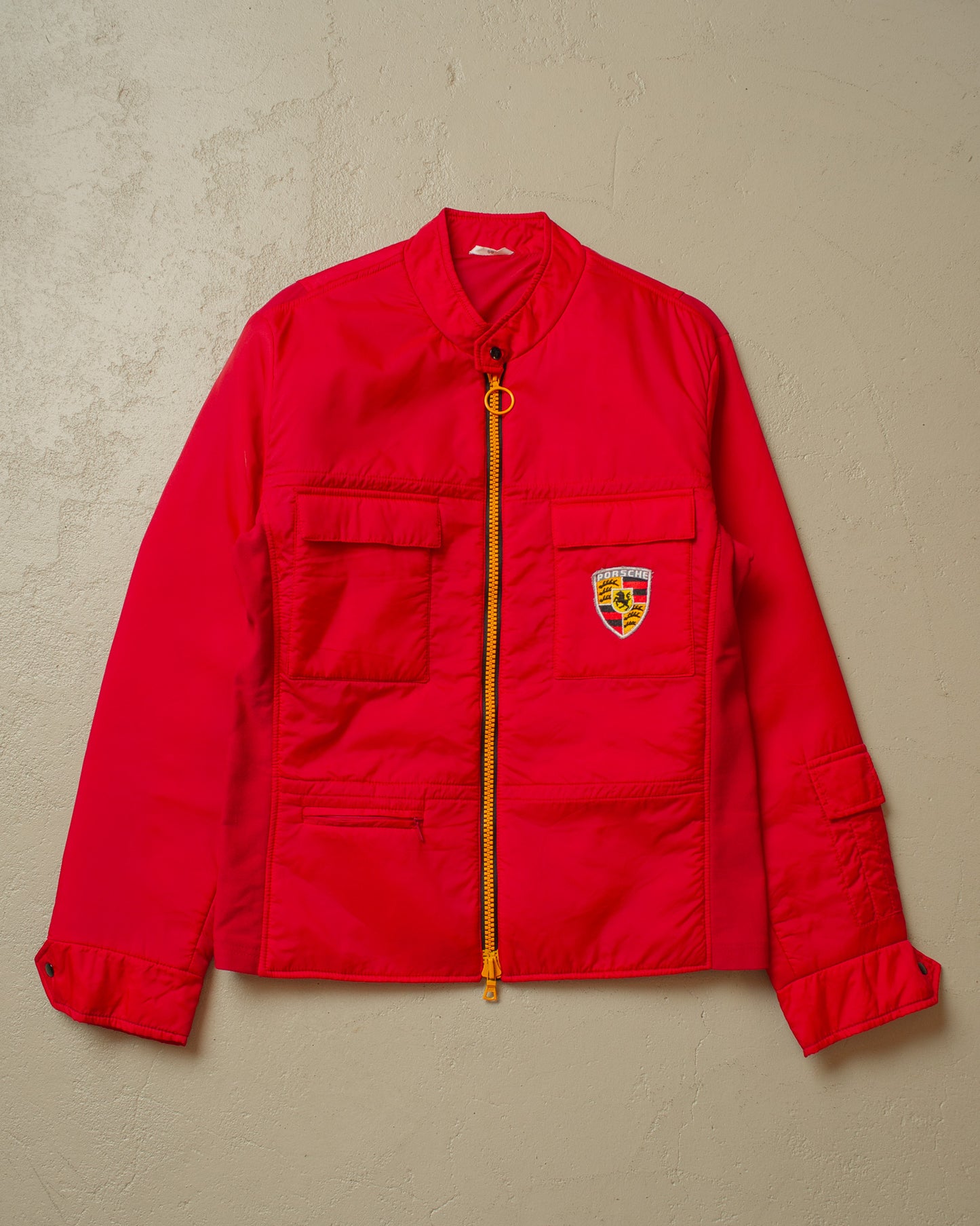 1980s/90s Porsche Quilted Work Jacket red - M/L