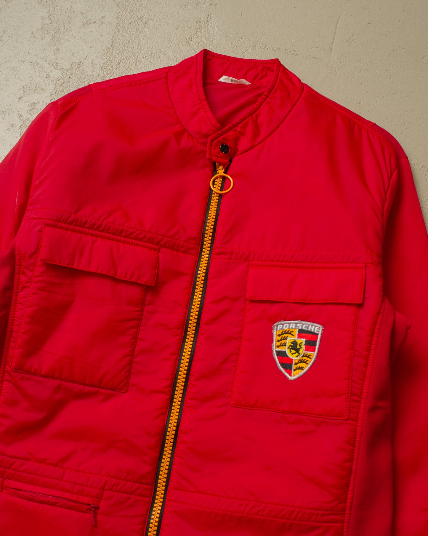 1980s/90s Porsche Quilted Work Jacket red - M/L