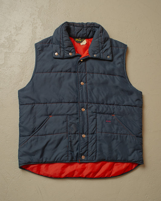 1970s/80s Wrangler light Puffer Vest blue - L/XL