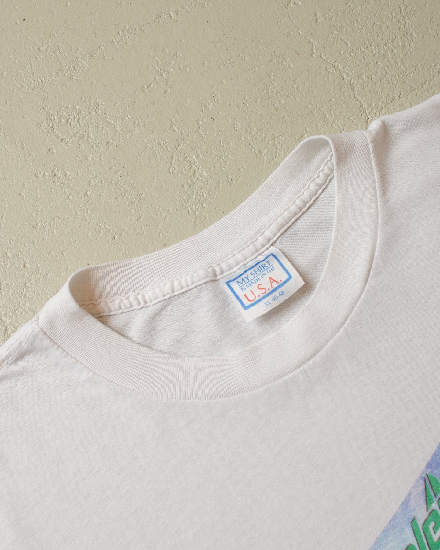 1980s distressed Salem Soundwaves T-shirt white - XL